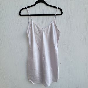 Vintage Powder Pink Satin Slip Dress